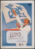 1939 Lloyd Utazások, képekkel illusztrált hajómenetrend, naptárral, 24p