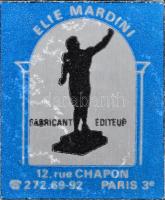 Elie Mardini vízilabdás tálka, ezüstözött fém, jelzett, d:9,5 cm