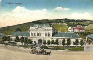 Pozsony, Bratislava; Palugyay pincészet épülete, a hátoldalon Palugyay J. és fiai aláírással gépelt fizetési elszámolás / winery, on the backside, with Palugyay J. and Sons signature, typewritten payment settlement (fl)