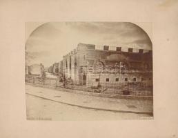 1871 Párizs porosz ostroma. 4 db feliratozott fotó a pusztításokról / 1871 Prussian siege of Paris 4...