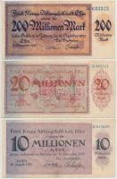 Németország / Weimari Köztársaság / Essen 1923. 5db klf szükségpénz "Friedrich Krupp Részvénytársaság" T:III Germany / Weimar Republic / Essen 1923. 5pcs of diff necessity notes "Friedrich Krupp Aktiengesellschaft" C:F