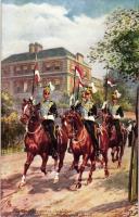 21st Lancers; Raphael Tuck & Sons Oilette Military in London Series III. 9081. s: Harry Payne