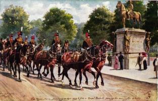 The Royal Horse Artillery; Raphael Tuck & Sons Oilette Military in London Series III. 9081. s: Harry Payne