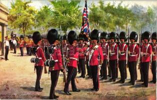 The Grenadier Guards of Wellington Barracks; Raphael Tuck & Sons Oilette Military in London Series III. 9081. s: Harry Payne