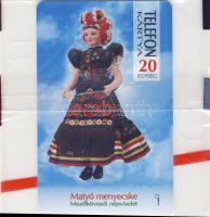 1994 Matyó 20 egységes 2500 páldányban kiadott használatlan telefonkártya eredeti csomagolásban sorsz:1620