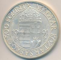 1991. 500Ft Ag "II. János Pál pápa látogatása" dísztokban T:BU