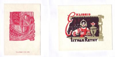 12 db színes ex libris