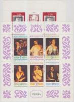 1980-1990 4 minisheets, 4 blocks 1980-1990 4 db kisív és 4 db blokk