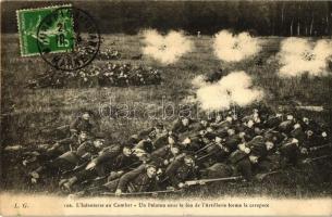 LInfanterie au Combat / WWI French infantry soldiers, artillery shell shape