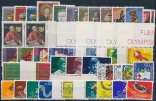 1973-1975 40 stamps, 1973-1975 40 db bélyeg, közte teljes sorok, összefüggések, ívsarki és ívszéli értékek