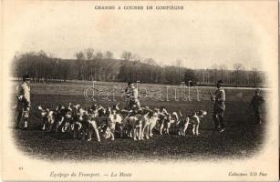 Chasses a Courre de Compiégne - Équipage de Francport - La Meute / hunters in Compiégne, hunting dog pack
