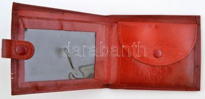 Vörös bőr pénztárca "Wien" felirattal és címerrel, jó állapotban