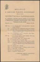 cca 1930 Magyar Turista Egylet 3 db meghívó és nyomtatvány