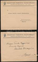 cca 1930 Magyar Turista Egylet 5 db meghívó és nyomtatvány