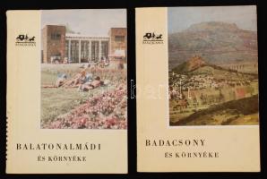 2 db útikönyv-Dr. Vajkai Aurél: Badacsony és környéke; Pethő Tibor: Balatonalmádi és környéke. A Panoráma balatoni sorozata VII. és X. Bp., Panoráma. Kiadói papírkötés, jó állapotban.