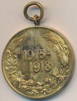 Bulgária 1933. "Háborús emlékmedál 1915-1918" aranyozott fém kitüntetés mellszalag nélkül ...