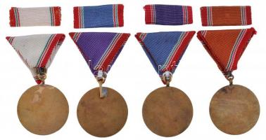 ~1970. "A Haza Fegyveres Szolgálatában" (4xklf) 15, 20, 25 és 30 év, zománcozott fém kitün...