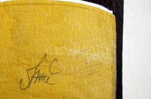 Szász jelzéssel: Találkozás. Vegyes technika, papír, 30×27 cm