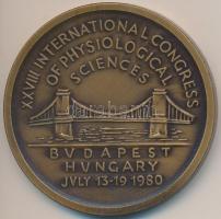 Borsos Miklós (1906-1990) 1980. "Fiziológiai Tudományok XXVIII. Nemzetközi Kongresszusa Budapest" Br emlékérem (60mm) T:1- apró ph.