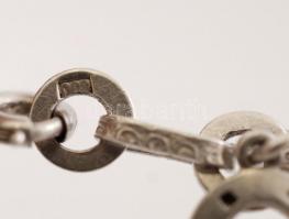 Ezüst(Ag) karkötő sok apró kis medállal, jelzett, br: 18,8 g