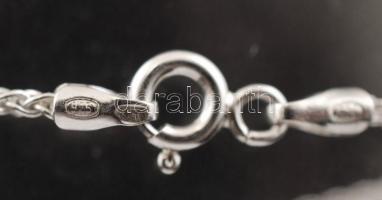 Ezüst(Ag) lánc cirkónia függővel, jelzett, h: 42 cm, br: 7,2 g