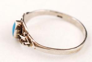 Ezüst(Ag) gyűrű, jelzett, méret: 57, 1,3 g