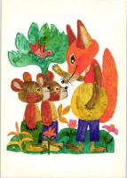 47 db MODERN kiváló minőségű használatlan grafikai motívumlap, több egyforma; Reich Károly meseillus...