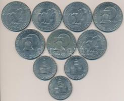 Amerikai Egyesült Államok 1972-1976. 1$ "Eisenhower" (7x) + 1976. 1/2$ "Kennedy"...