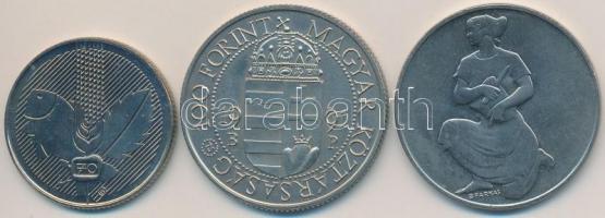 1981. 100Ft "FAO" + 1983. 20Ft "FAO" + 1991. 100Ft "II. János Pál pápa láto...