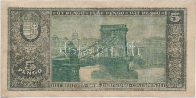 1926. 5P T:restaurált
Hungary 1926. 5 Pengő C:restored
Adamo P3