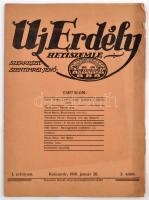 1918 az Új Erdély heti szemle 1. évf. 2. lapszáma, benne érdekes írásokkal