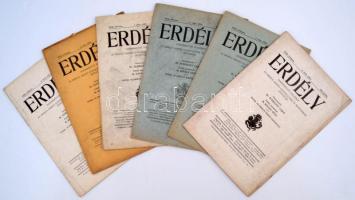 1914 az Erdély honismertető folyóirat XXIII. évf. 1-6. lapszámai, Kolozsvár, Erdélyi Kárpát Egyesület, bennük számos érdekes írással