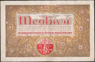 1925 Meghívó és díszes táncrend A Fővárosi Alkalmazottak Nemzeti Szövetségének báljára. Jó állapotba...