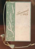 1929 A Fővárosi Alkalmazottak Nemzeti Szövetségének báljára szóló díszes táncrend és a bál meghívója