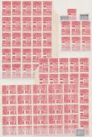 1944-1946 Számlailleték és törvénykezési illeték bélyegek, önálló értékek és összefüggések 6 berakól...