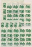 1945 Törvénykezési illetékbélyegek, önálló értékek és összefüggések 5 berakólapon, mappában (365.000...