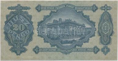 1930. 20P T:I- sarokhajlások, kézi vágás nyoma
Hungary 1930. 20 Pengő C:AU folded corners, cut mark...