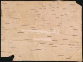 1916 Díszesen megrajzolt nyírfakéreg lap "Karácsonyi emlék orosz fogságból 1916, Langmár József...