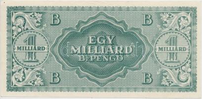 1946. 1.000.000.000BP papírránccal T:I- hajtatlan
Hungary 1946. 1.000.000.000 B.-Pengő with typogra...