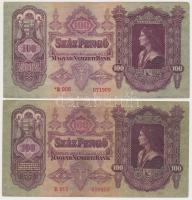 1930. 100P (2x) egyik "*" + 1932. 50P + 1941. 20P + 1945. 100P T:III