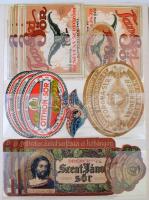 Kn. 440 db magyar és külföldi sör, bor, pezsgő, rövidital, gyógyvíz címke és etikett