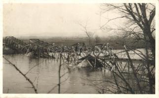 1941 Alsólendva, Lendava; Muraszerdahelyi felrobbantott híd / destroyed bridge