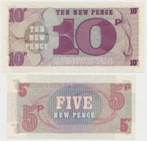 Nagy-Britannia / Katonai kiadás 1962. 1Ł + 1972. 5P + 10P (3x) T:I
Great Britain / British Armed Fo...