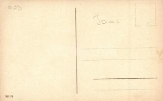 Boldog újévet! / Viel Glück in neuen Jahre!/ New Year, pig with snowman, humour, litho (EK)