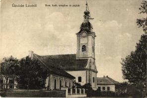 Lice, Licince; Római katolikus templom és paplak / Roman catholic church and rectory (EK)