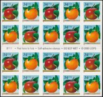 Fruits self-adhesive stamp booklet, Gyümölcsök öntapadós bélyegfüzet