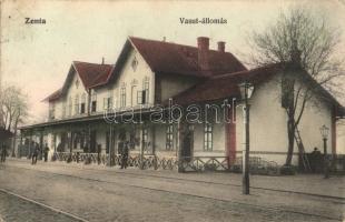 Zenta, Senta; vasútállomás / railway station (EK)