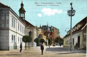 Trencsénteplic, Trencianske Teplice; Széchény utca / street (EK)