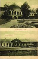 Zsibó, Jibou; Báró Wesselényi kastély, vasútállomás / castle, railway station  (rb)