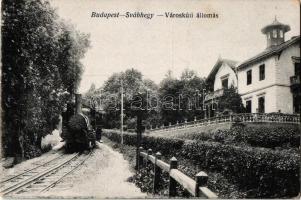 Budapest XII. Svábhegy, Városkúti fogaskerekű állomás; kiadja Virág Károly és társa (EK)